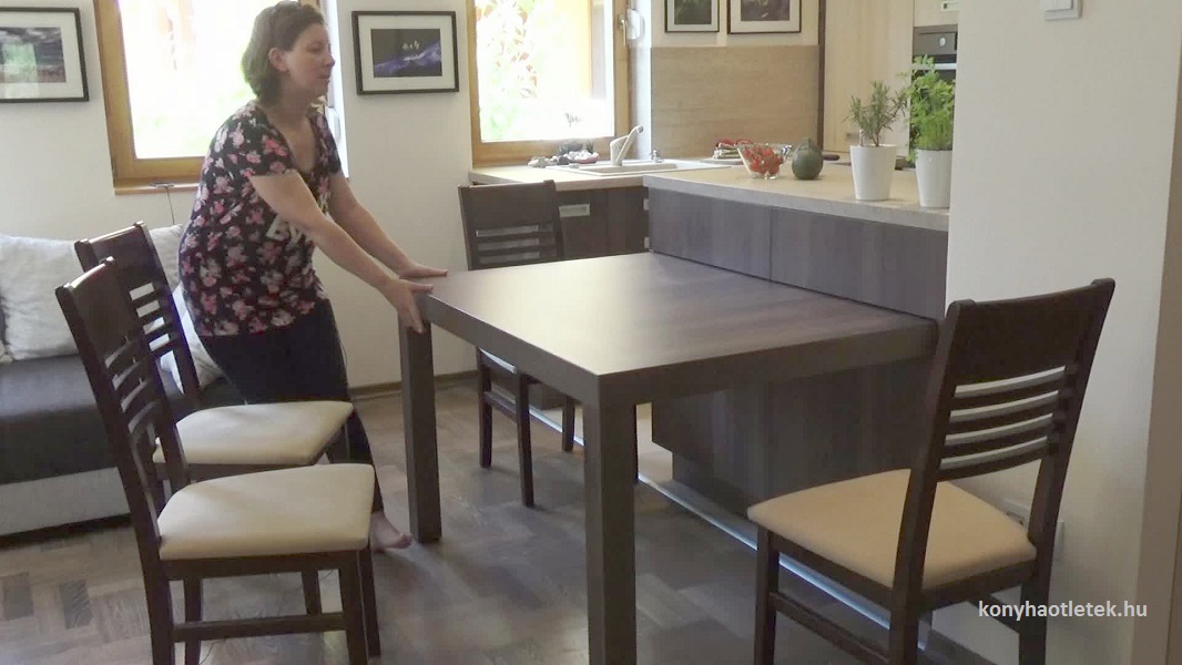 modern konyhabútor kihúzható asztal